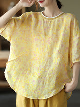Round Neck Printed Casual Loose T-Shirt